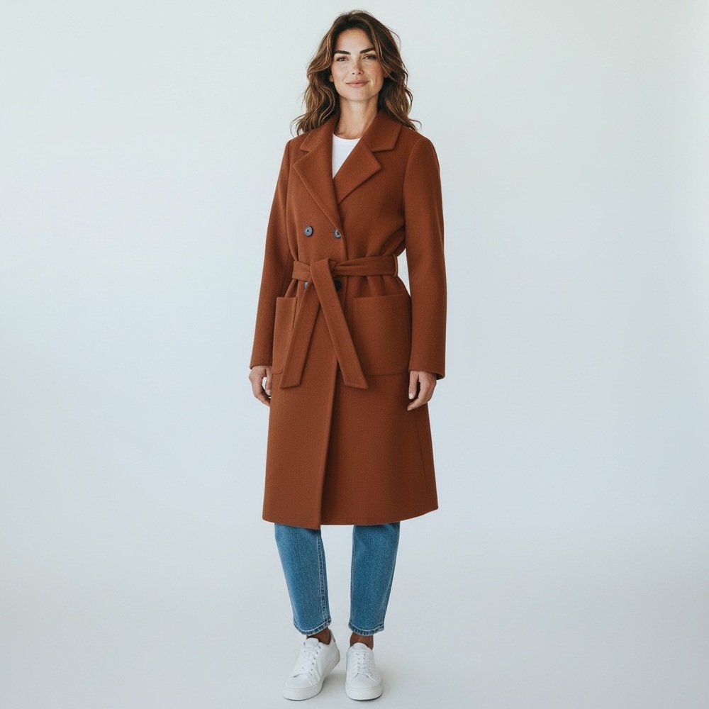 Hooever/Women's Double Breasted Wool Blend Coat/Size: S - Picture 16 of 16